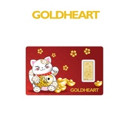 Goldheart 0.1G 999 Gold Fortune Cat Gold Bar