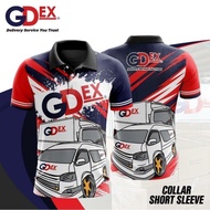 Baju GDex Pekerja Courier Sublimation Tshirt Baju Microfiber Jersi Jersey Sublimation Tshirt Jersey 