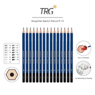 TRG Graphite Sketch Drawing Pencil P-13 - Graphite Sketch Drawing Pencil 4H 3H 2H H HB B 2B 3B 4B 5B