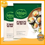 [bibigo] Roasted Seaweed for Gimbap, 22g, 2pack / Korean Roasted Seaweed / Gimbap Snack / 100% Authe
