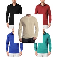 Collar Polo Shirt/Plain T-Shirt/Plain T-Shirt/Polo Shirt/Collared Shirt/Men's Long Sleeve T-Shirt - Dlzle