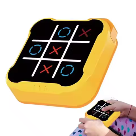 Tic-Tac-Toe Board Multifunctional Electronic Game Montessori Educational Table Game Chess Portable C