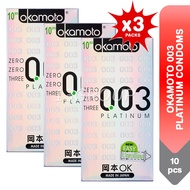 [DISCREET PACKING] Okamoto 003 Platinum Condoms, 10s [Bundle 3 Packs]