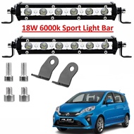 Perodua Alza Daylight Fog Light Led Sport Light DRL Fog Lamp 6Led Light Bar Spotlight Lampu Kereta