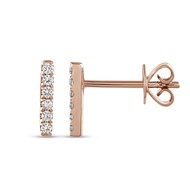 Michael Trio Senary Droplet Diamond Earring in 14K Rose Gold