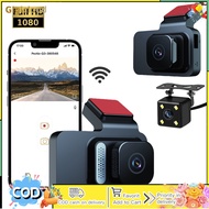 PSTIG 1080P WIFI Dash Cam Front And Rear Dual Camera G-Sensor Infrared Night Vision Driver Recorder Parking Monitor