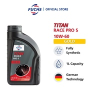 Titan Race Pro S 10W60 Fully Synthetic Engine Oil 1L  Protect Engine Cleanliness Car Oil - Gold
