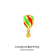 Khalifah Jewels 916 Gold Hot Air Balloon Bead (Green & Red)