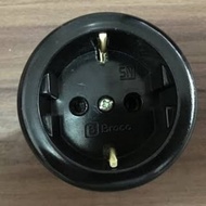 HITAM OB Tempel Broco Ob Saklar Engkel 630N / Stop 6130N / Seri 632N Hitam Jadul