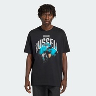 adidas Motorsport เสื้อยืดพิมพ์ลาย MERCEDES - AMG PETRONAS FORMULA 1 TEAM GEORGE RUSSELL ผู้ชาย สีดำ