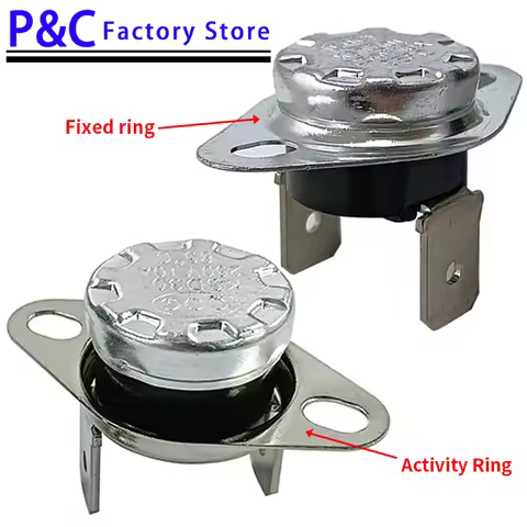 2PCS/KSD301 40C~150C degrees 10A250V Normally Closed Bent foot Activity Fixed Temperature switch The
