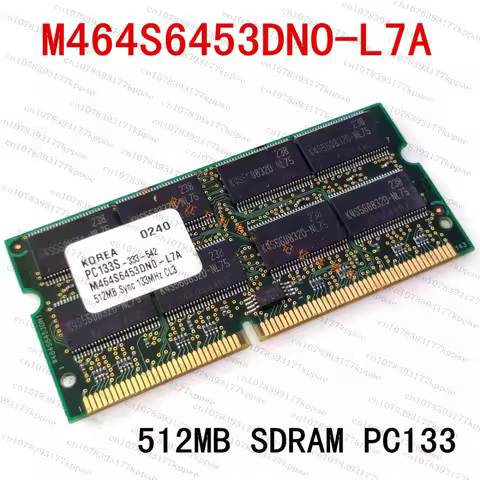 95%new PC133S-333-542 512MB Sync 133MHz CL3 SDRAM Notebook Memory