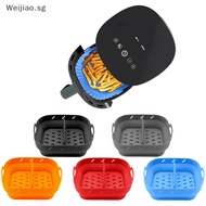 Weijiao Air Fryer Silicone Basket Plate Square Reusable Air Fryer Cooking Accessories Foldable 21cm Airfryer Tool Baking Molds SG