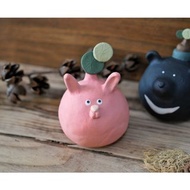 圓葉山烏龜・粉紅兔 陶偶