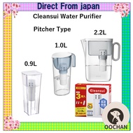 Cleansui Water Purifier, Pitcher Type, 1 Cartridge Included [Main Unit CP508-GR] Removes PFOS/PFOA (