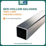 Besi Hollow Galvanis 4 x 4x 1.2 mm Kotak Full