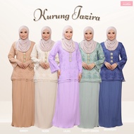 SERAHAUS Kurung Mini Jazira Sulam/Lace- Baju Lace Sulam , Kain Pleated