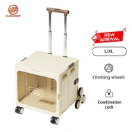 Foldable shopping cart 4/8 wheels large capacity climbing cart camping/picnic multifunctional cart