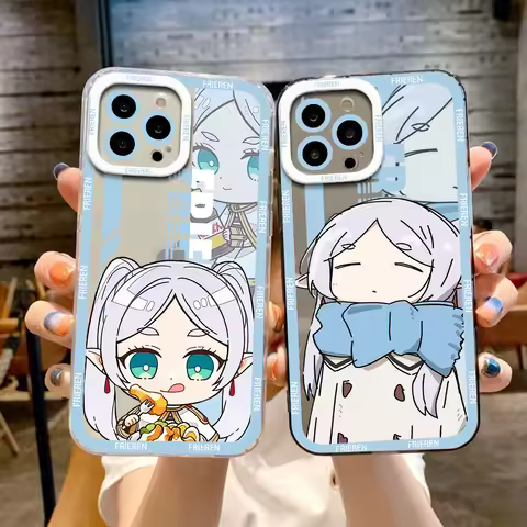 Anime Comics F-frieren Phone Case For Samsung Galaxy S25 Ultra S24 FE S23 S22 Plus Clear Shockproof 