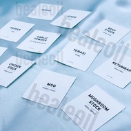 Sticker Label Vinyl Bumbu Dapur Minimalis Aesthetic Stiker Bumbu Dapur