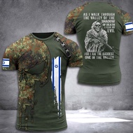 Israeli Flag Fan Army T-shirt for Men, 3D printed flag design, short sleeved, heavy boy style, quick