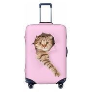 ผ้าคลุมกระเป๋าเดินทาง ป้องกันรอยขีดข่วน ลายแมวน่ารัก ขนาด Luggage Cover 18 20 22 24 26 28 30 32 นิ้ว