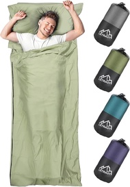 Sleeping Bag Liner Sleep Sack & Travel Sheets Lightweight Single and Portable Camping Sleeping Bag L