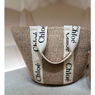 [Pre order] Chloe large woody basket bag in natural fibres
