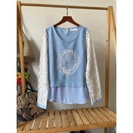 (Liquidation - 2hand) Lace sleeveless blouse