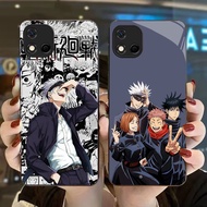 DJ-48 The spell returns to Gojo Satoru Casing GLASS soft frame black OPPO Realme Reno F17 4F A16K A1