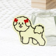 比熊貼紙 綁啾啾款 Bichon Frisé