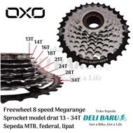 OXO Freewheel 8 speed megarange sprocket model drat 13-34T sepeda MTB