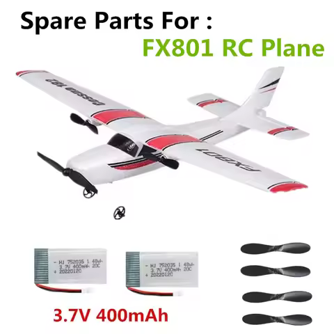 FX801 RC Plane Battery Accessories 3.7V 400mAh Battery Use For FX801 Plane