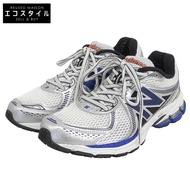 New Balance 女款高性能跑步鞋/運動鞋 白色 x 藍色 25cm ML860XB 7 (US) [二手]