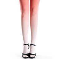 Salmon ombre gradient pantyhose, pastel kawaii outfit