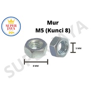 Hex nut hex nut hexagon nut M5 - 10 PCS