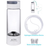 ALTHY Molecular Hydrogen Rich Water Generator Bottle - Glass Cupbody - Dupont SPE PEM Dual Chamber L