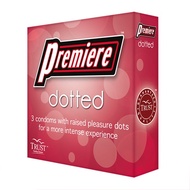 Premiere Condoms Dotted by 3's, 1 pack