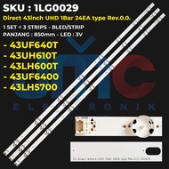 Backlight TV LG 43 Inch 43UF640T 43UH610T 43LH600T 43UF6400 43LH5700