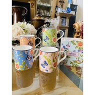 Beautiful Luxurious Aynsley England Cottage Garden Color Mug / Glass