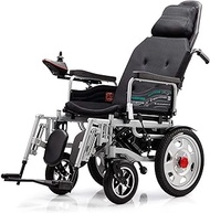 Lightweight for home use Heavy Duty Electric Wheelchair for Elderly with Headrest Foldable Folding And Lightweight Portable Powerchair Electric Power Or Manual Manipulation Gray