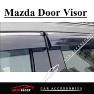 Mazda 3 6 CX3 CX5 CX7 CX8 CX9 CX30 Decorative Full Black Mazda Door Visor Anti Rain Protection Exterior Accessories