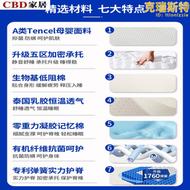 cbd藍色記憶棉盒子壓縮彈簧床墊席夢思捲包乳膠軟墊家
