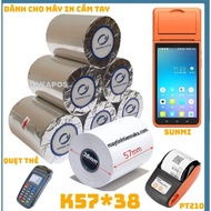 [ COMBO 100 ROLLS ]Bill Printing Paper K57x38 For Handheld Pos Card Machine K57*38 Handheld Printer 