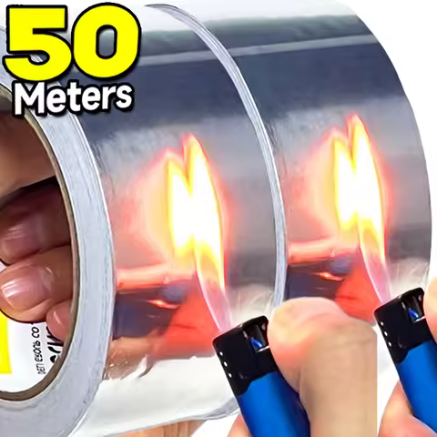 Aluminium Foil Tape Silver Heat Resistant Leakproof Adhesives Patching Repair Anti-Leakage Duct Tape