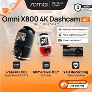 [NEW] 70mai Omni X800 360° Dashcam 4K Resolution | 4G Connectivity | AI Motion Detection | Buffered 