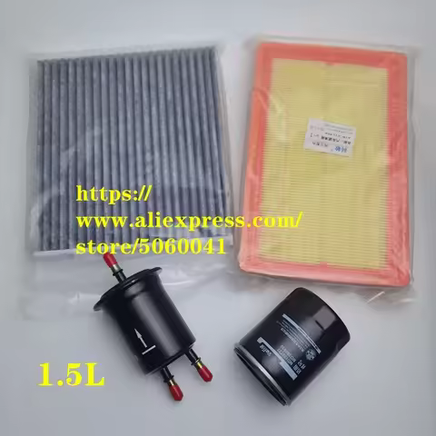 Filter Set for Brilliance V3 H230 H220 1.5L/1.5T/1.6L Air &Oil Filter&Cabin &Fuel Filter