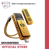 MOVESPEED WD20-1T Portable SSD – Ultra-Fast 2070MB/s, Retractable Port, 4K ProRes HDR Support, Plug 