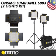 Onsmo Lumipanel 600X (2 Lights Kit) Video LED 3200K to 5600K Dual Color for Film Maker, Live Streami