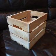 Wooden crate box wooden storage box 25cm x 20cm x 20cm